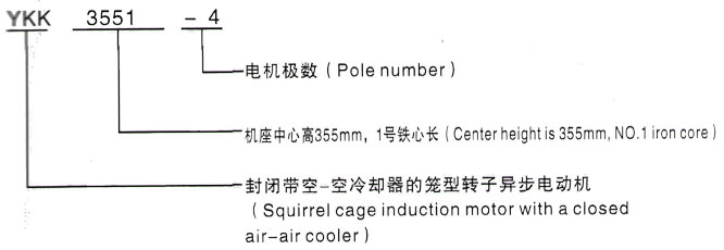 YKK系列(H355-1000)高压ZSN4-315-082三相异步电机西安泰富西玛电机型号说明